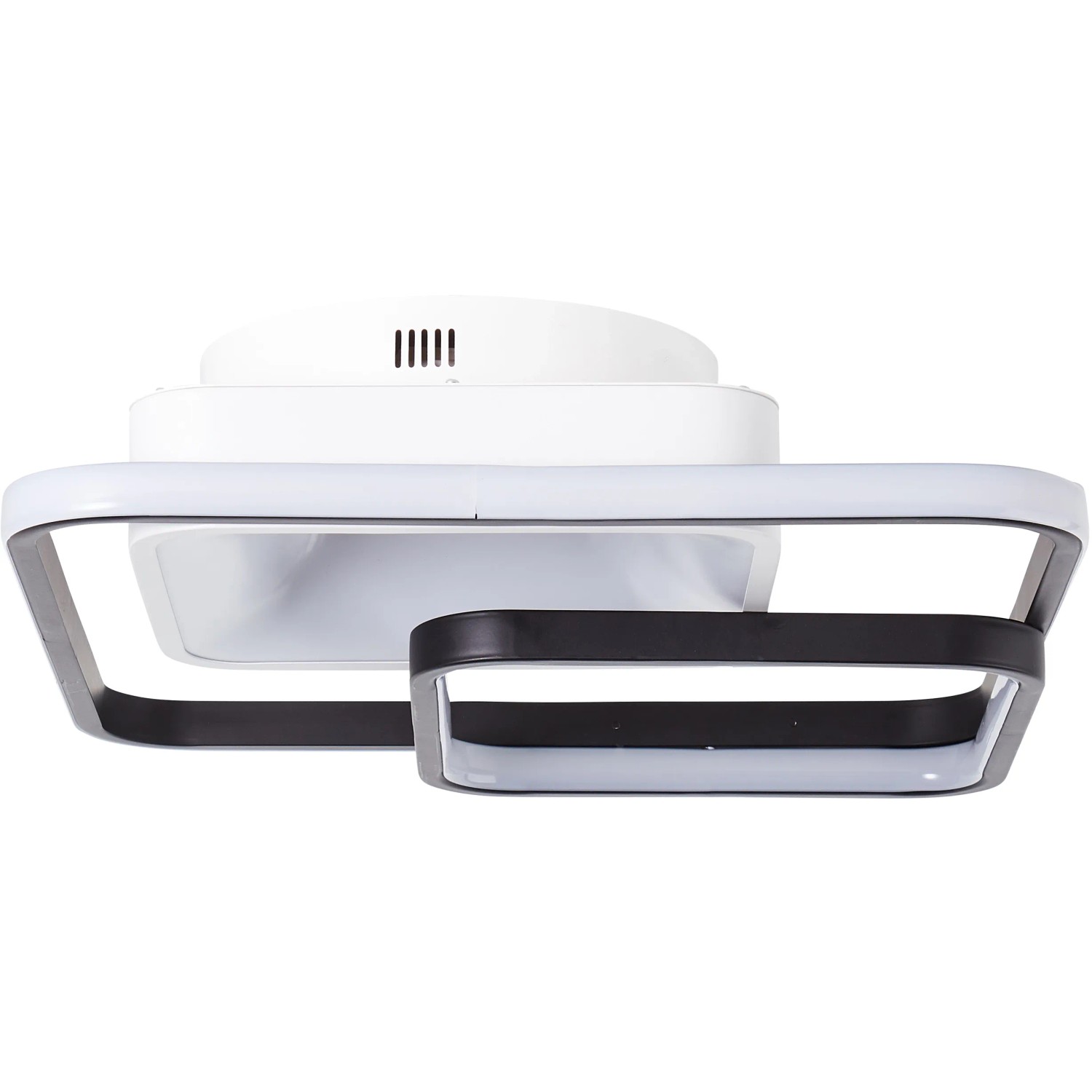 Moderne LED-Deckenleuchte Cava, 40x40 cm, weiß und schwarz, dimmbar und mit CCT-Technologie.