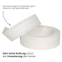 Weiße Rolle Strait-Flex Tuff Tape Pro Fugenband für Trockenbau, perforiert für hohe Haftung und Eckschutz.