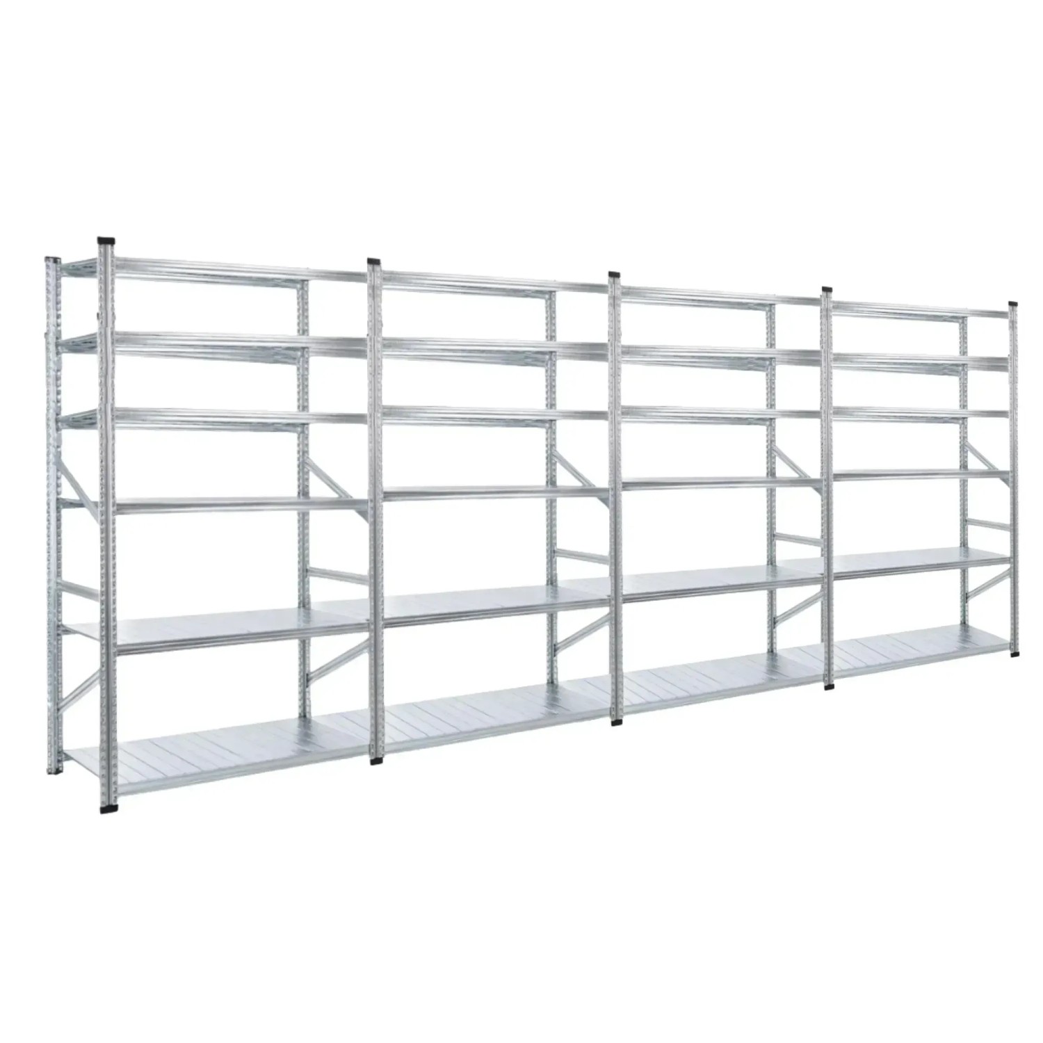PROREGAL Fachbodenregal Proximo  Stecksystem 210 x 480 x 50 cm 6 Ebenen Beidseitig Verzinkt