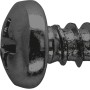 Linsenkopf Universalschraube, schwarz verzinkt, PH-Antrieb, Ø 3,5 x 9,5 mm, Detailansicht.