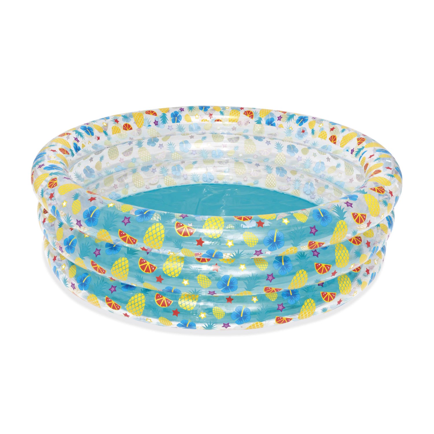 Bestway Planschbecken Tropical, Ø 170cm, mit tropischem Muster und 3 Ringen.