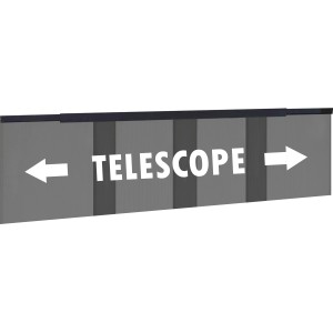 Anthrazitfarbener Insektenschutz-Lamellenvorhang für Türen, teleskopierbar.