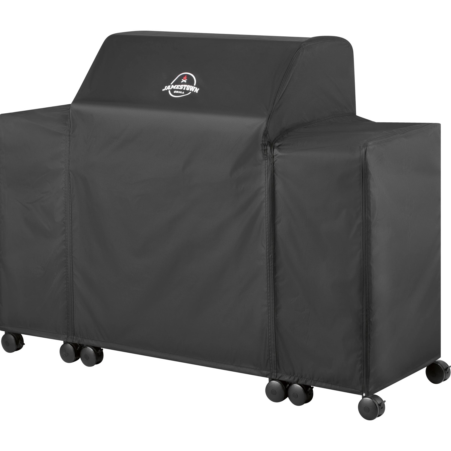 Schwarze Jamestown Grill-Abdeckhaube für 4-Brenner Gasgrill Knox mit/ohne Unterschrank.