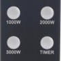 Fernbedienung für Terrassenheizer Nagua mit Leistungsstufen und Timer.
