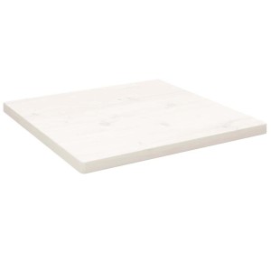 vidaXL Tischplatte Weiß 40x40x2,5 cm Massivholz Kiefer Quadratisch 824371