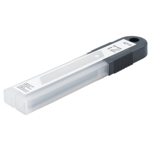 Wolfcraft Sicherheitsklingen 18 mm, 5 Stück im Kunststoff-Etui. Messerzubehör für sicheres Schneiden.