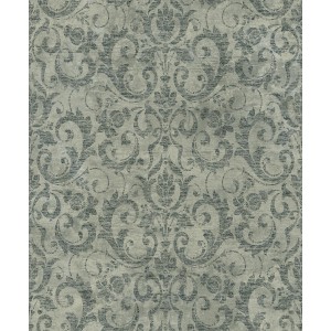 Grüne Erfurt Vliestapete Eco Deco Ornament mit Barock Muster für Wandgestaltung.