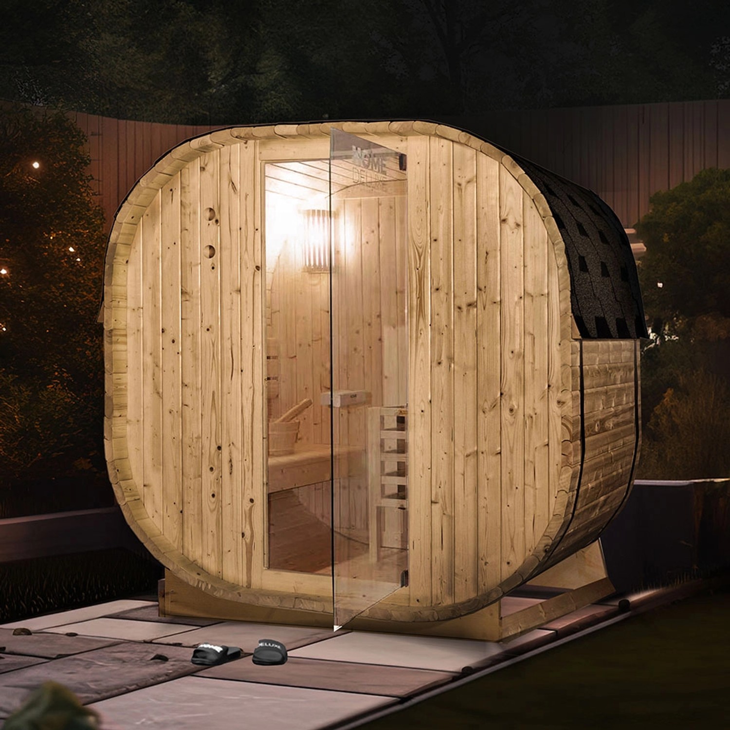 Home Deluxe Outdoor Sauna CUBE L für bis zu 4 Personen günstig online kaufen