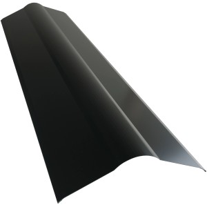 Schwarze Firsthaube Sinus 76/18 für Dachbleche, 1000 mm lang.
