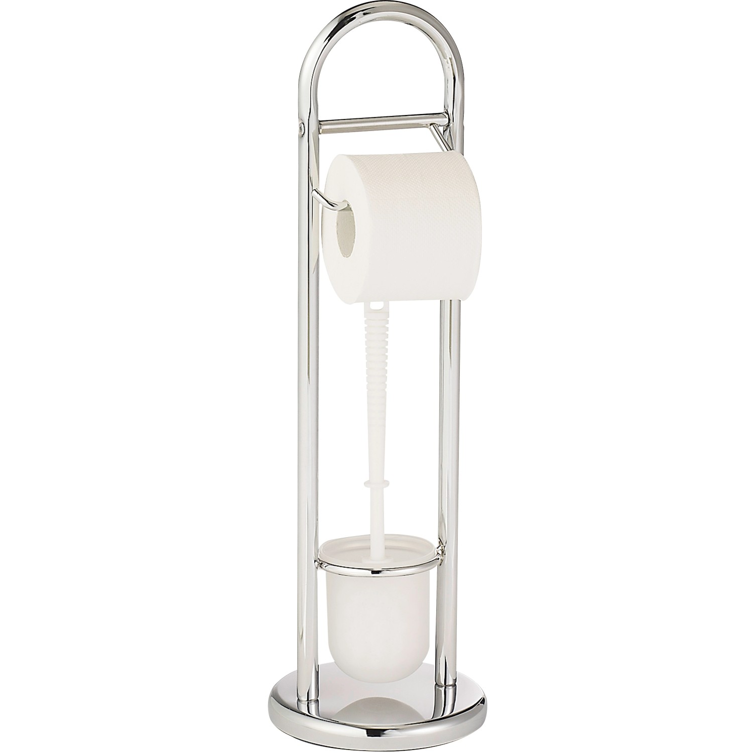 Wenko Stand WC-Garnitur Siena Chrom 63 cm x 19 cm x 19 cm