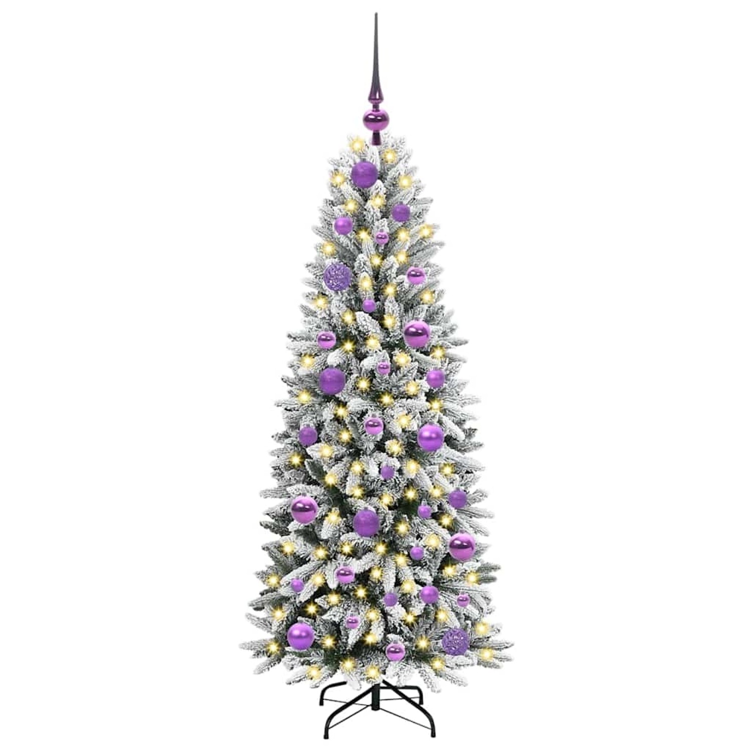 vidaXL Künstlicher Weihnachtsbaum mit 150 LEDs Weiß 53 x 53 x 120 cm 3396027