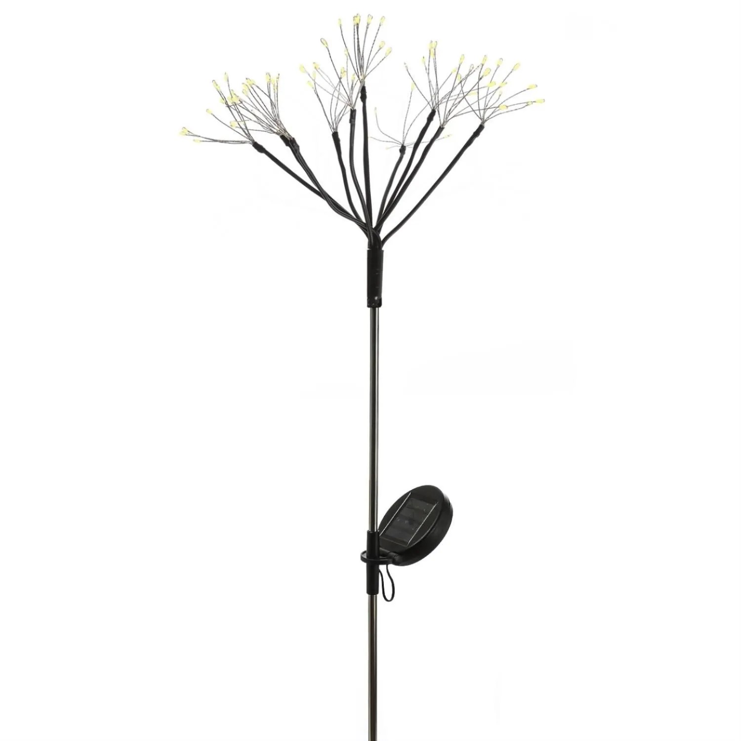 Marelida LED Solarstab Feuerwerk Gartendeko Gartenstecker Solarleuchte Sensor Schwarz
