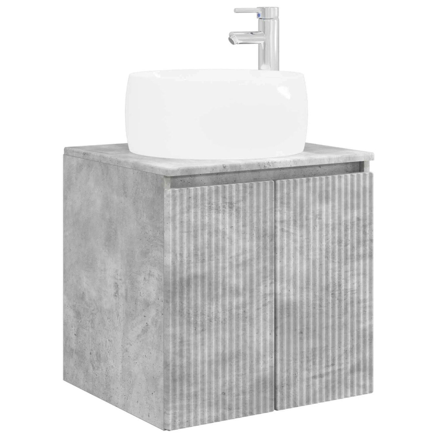 vidaXL Wandmontierte Waschtisch Betongrau 49,5 x 44,5 x 66 cm 890455