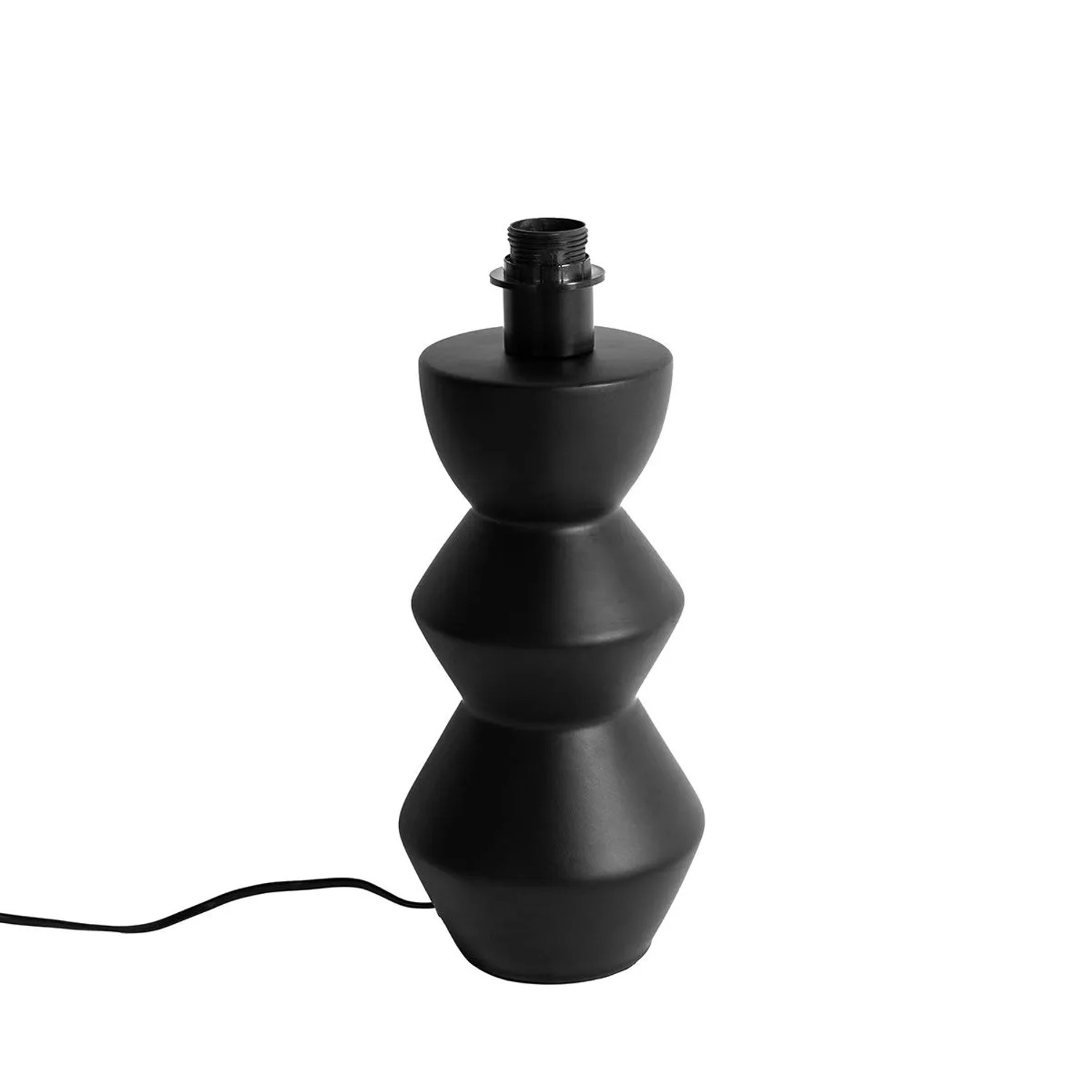 QAZQA Design Tischlampe aus Schwarzer Keramik 16 cm ohne Schirm   Alisia
