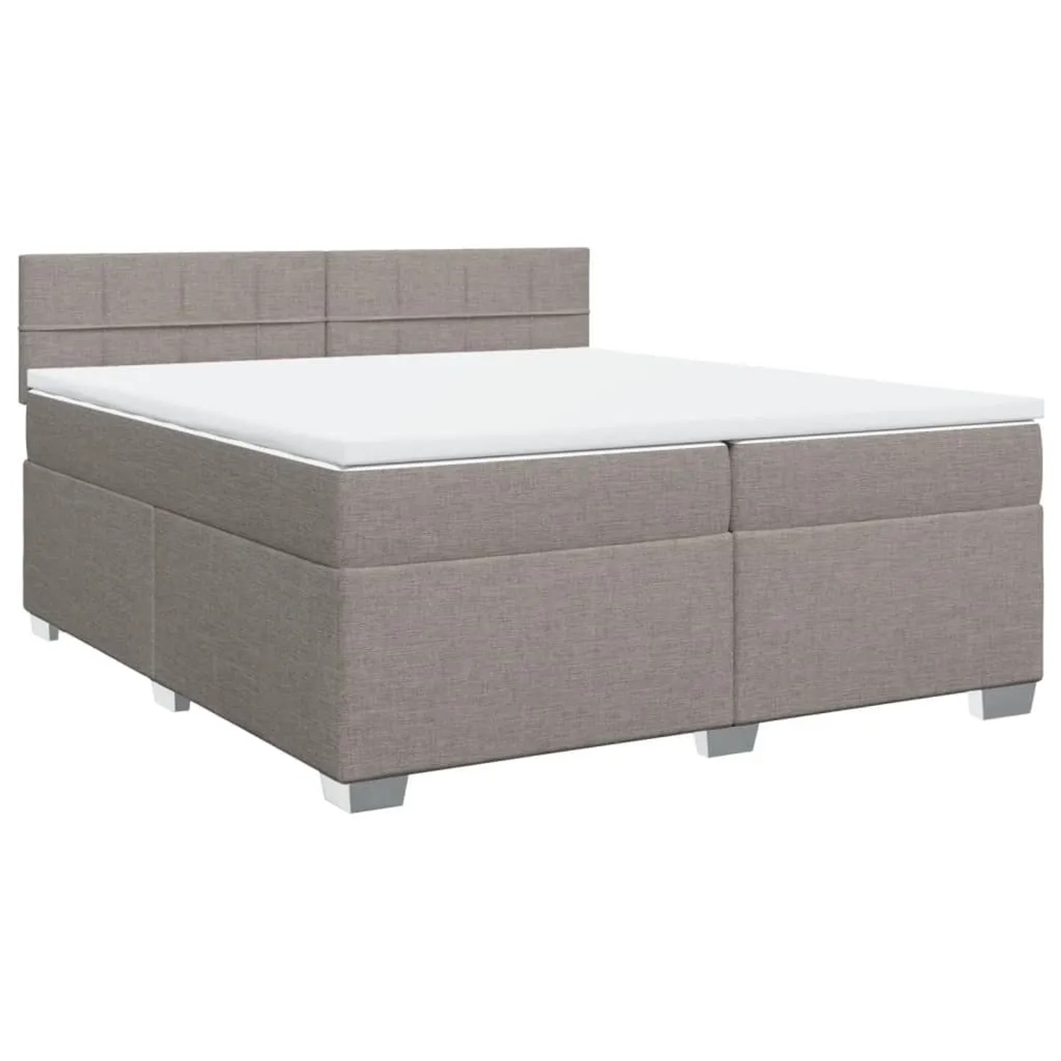 vidaXL Boxspringbett mit Matratze Taupe 200x200 cm Stoff 3288299 günstig online kaufen