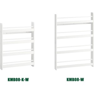 SoBuy Kinderregal KMB08-W, weißes Wandregal/Bücherregal mit 4 Fächern in zwei Größen.