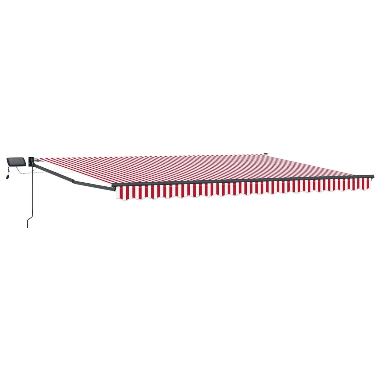 vidaXL Manuelle Gelenkarmmarkise mit LEDs Rot und Weiß 4,5 x 3 m 3419483