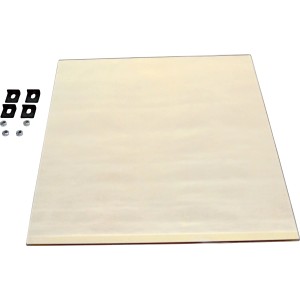 Glasscheibe mit Dichtung und Befestigungsmaterial für Kaminofen Arrezzo.