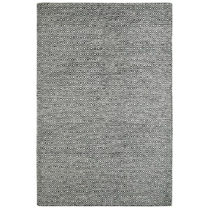 MeGusta Kurzflor Teppich Clara, 140x200 cm, Graphit Wolle mit modernem Vintage-Muster.