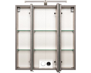 OBI Graphit Türen 60 mit cm bei Softclose kaufen Spiegelschrank Held Molina