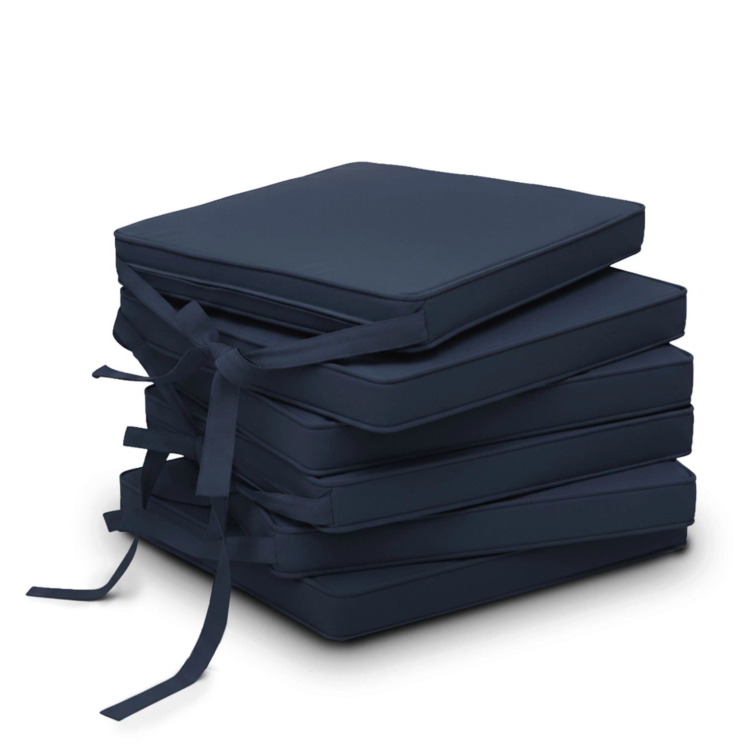 Beautissu 6er Set Loft SK Stuhlkissen Dunkelblau 45x40x5cm günstig online kaufen