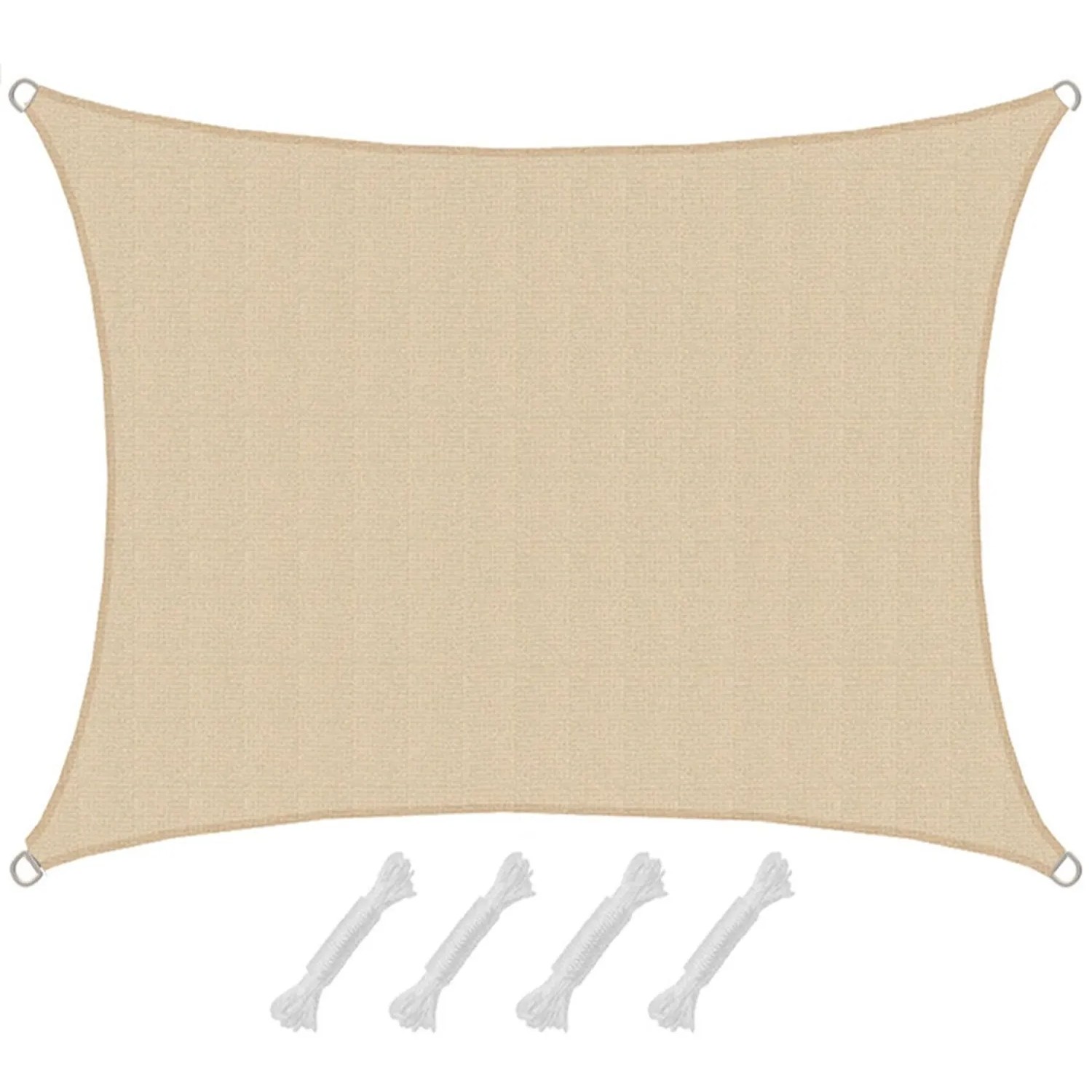 AMANKA Sonnensegel mit UV Schutz - 2 x 1,5 m Winddurchlässig - Garten, Terrasse & Balkon, Wasserdurchlässiges HDPE Sonnenschutzsegel - Überdachung Rechteckig