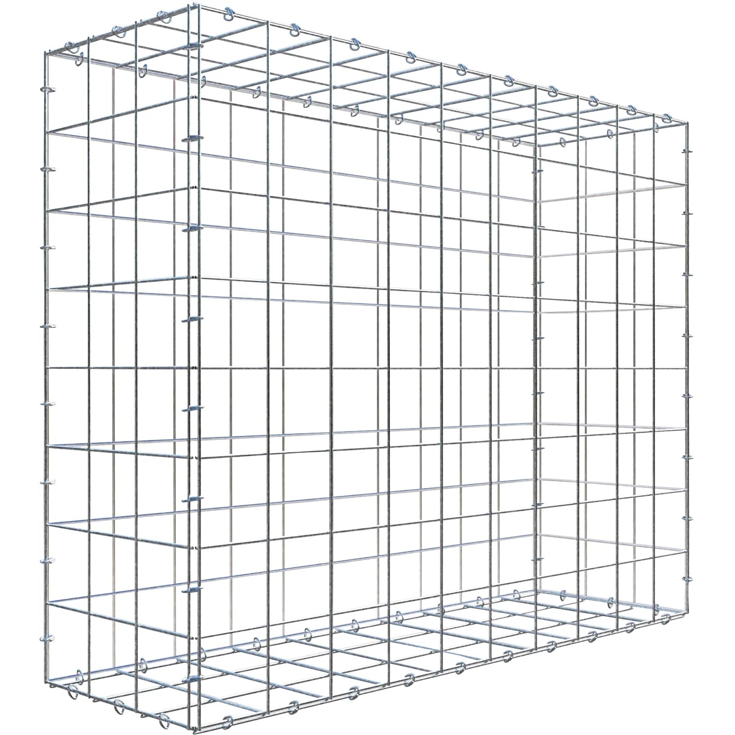 Gabiona C-Ring-Gabione 80 x 100 x 30 cm Maschenw 10 x 10 cm