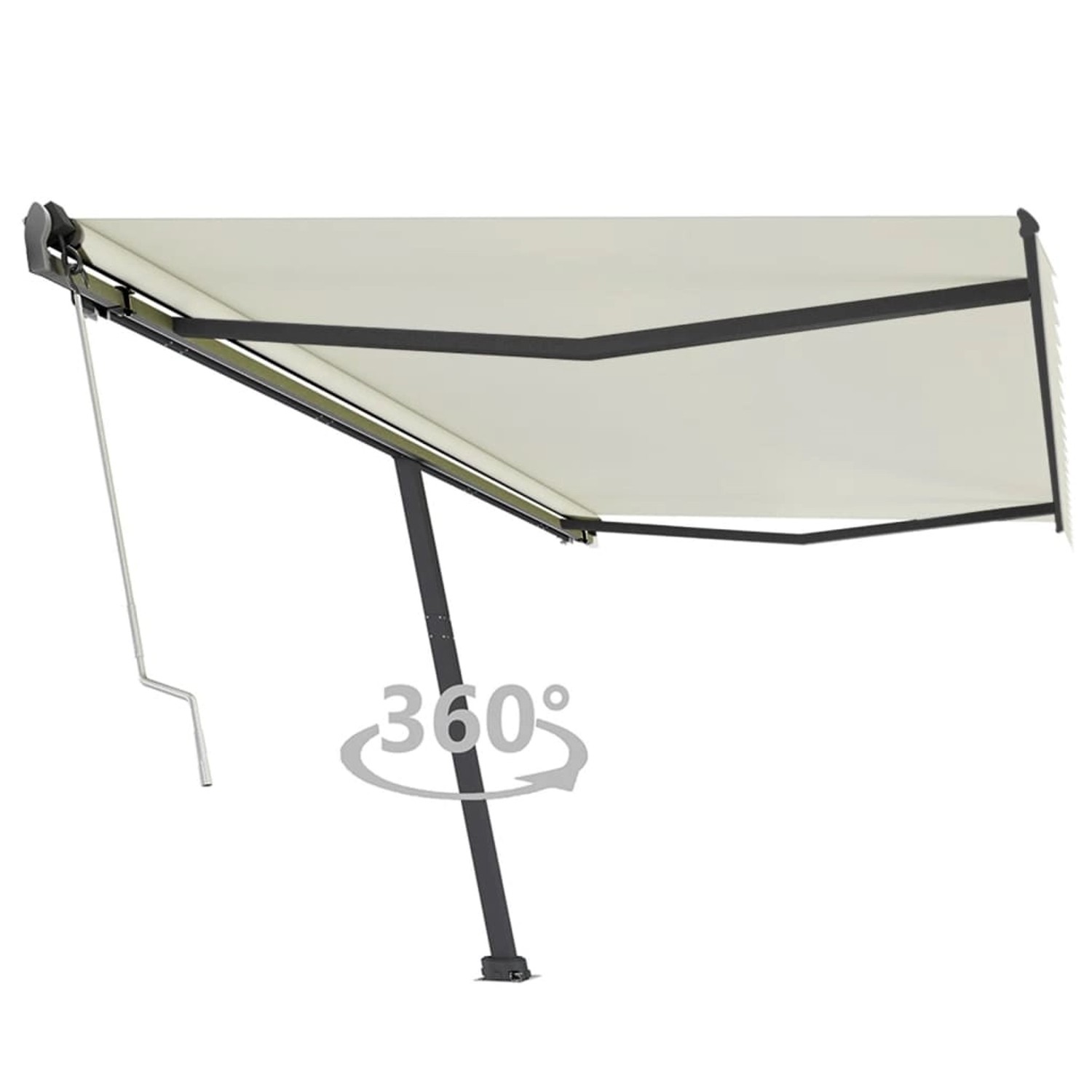 furnicato Standmarkise Automatisch 500x350 cm Cremeweiß günstig online kaufen