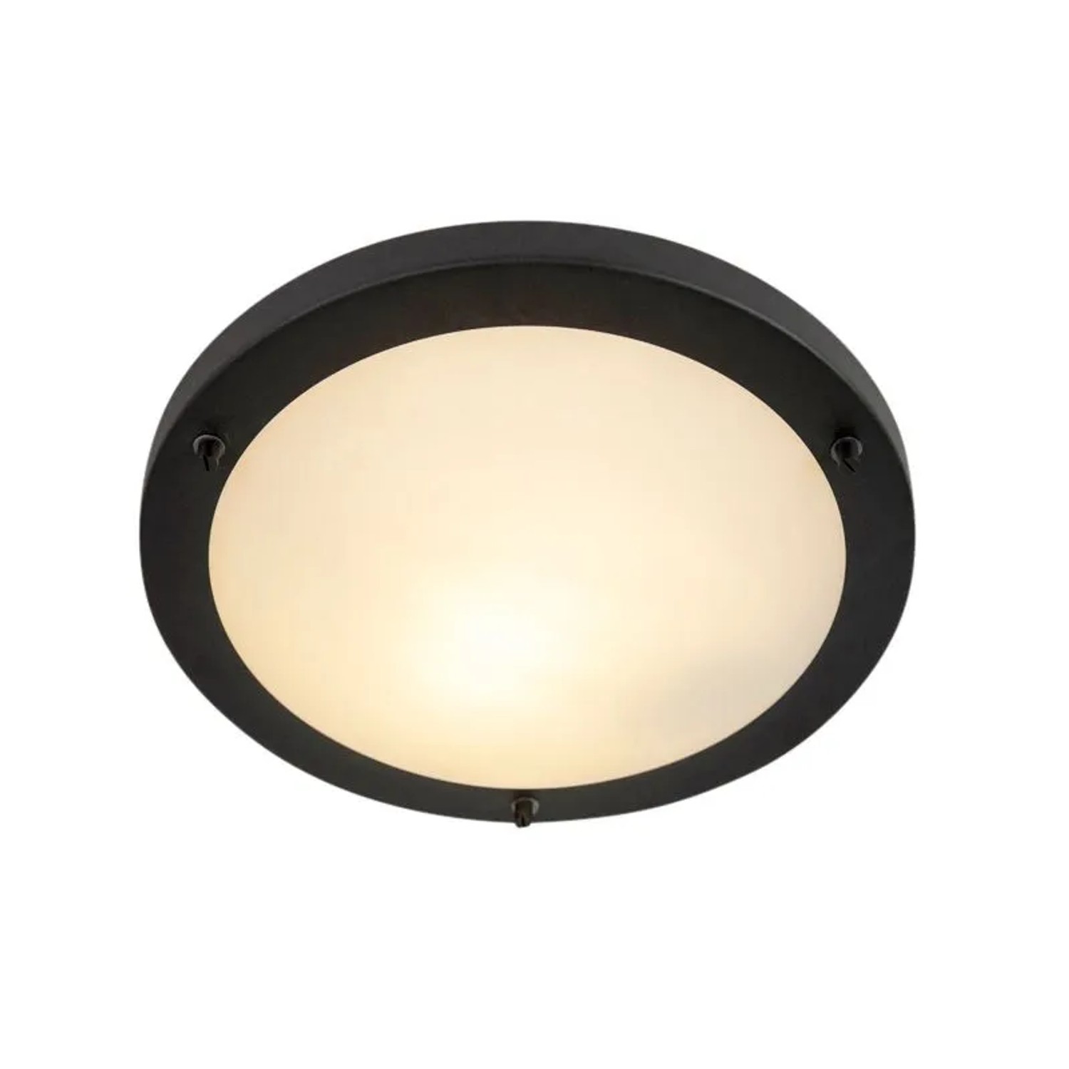 QAZQA Moderne Deckenleuchte Schwarz IP44 Yuma 31