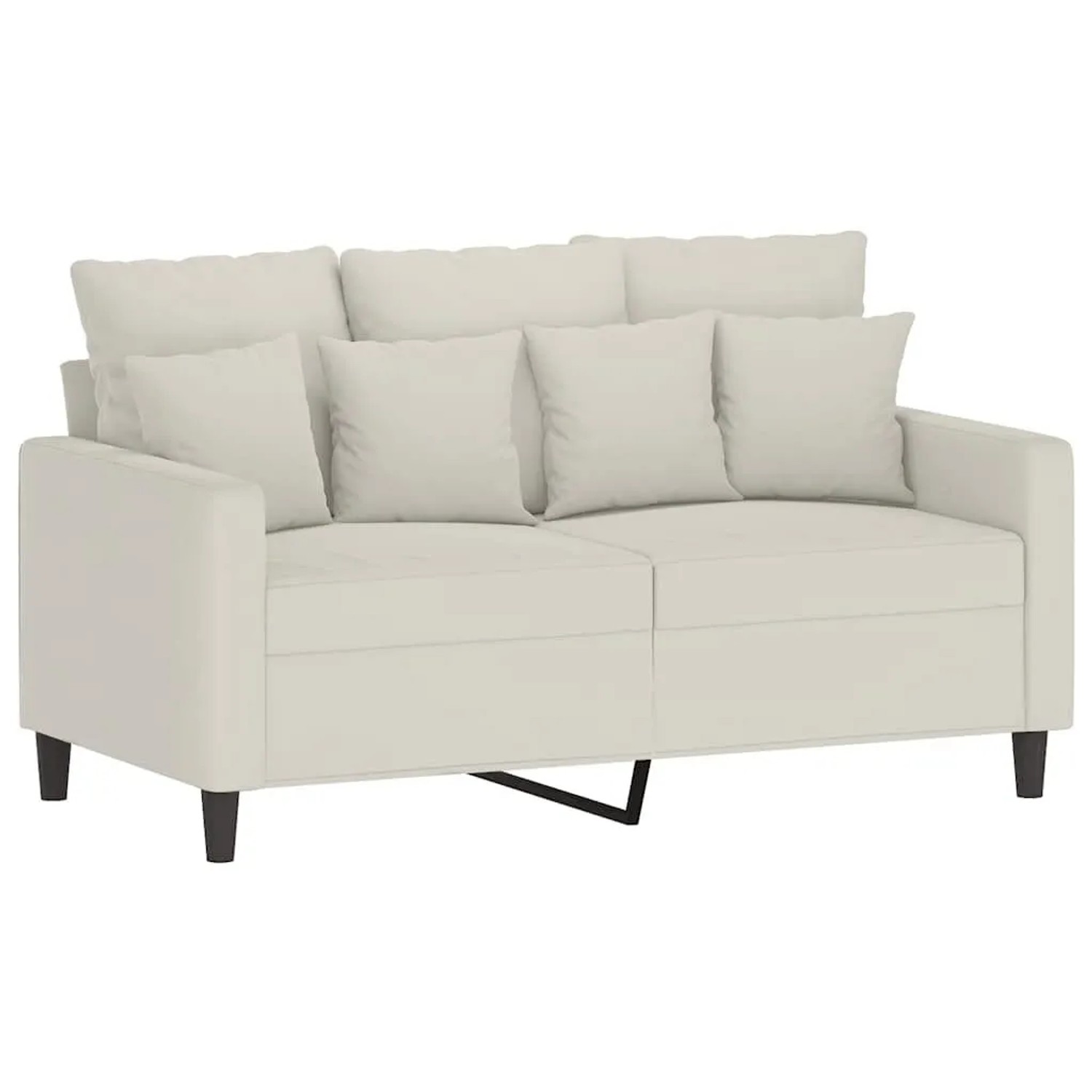 vidaXL 2-Sitzer-Sofa Creme 120 cm Samt 359301 günstig online kaufen