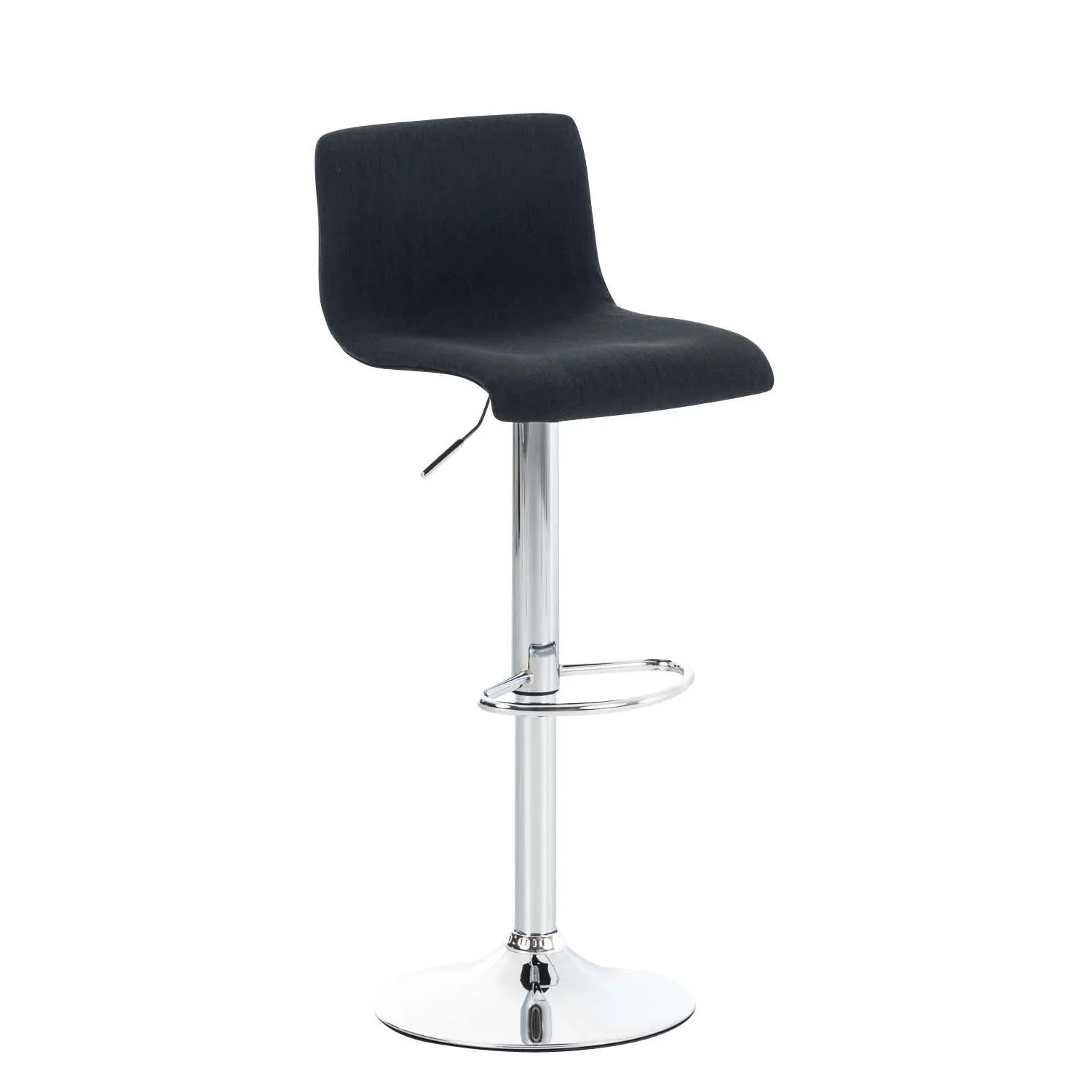 CLP Barhocker Hover Stoff Metall in Chromoptik/schwarz