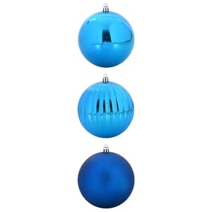 vidaXL Weihnachtskugel-Set 3-Tlg Blau XXL 42018884
