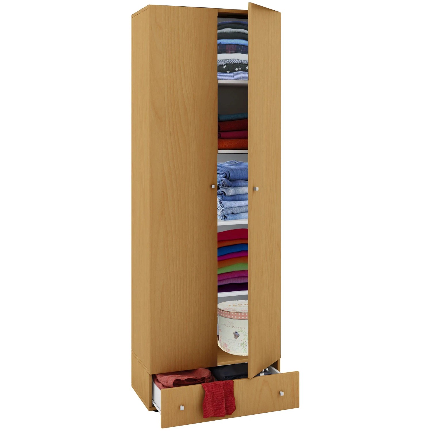 VCM Kleiderschrank Vandol Buche