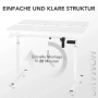 HOMAVO Elektrisch Höhenverstellbarer Schreibtisch 160x80cm mit Memory Funktion Anti Kollisions System Sitzerinnerung Weiß_5