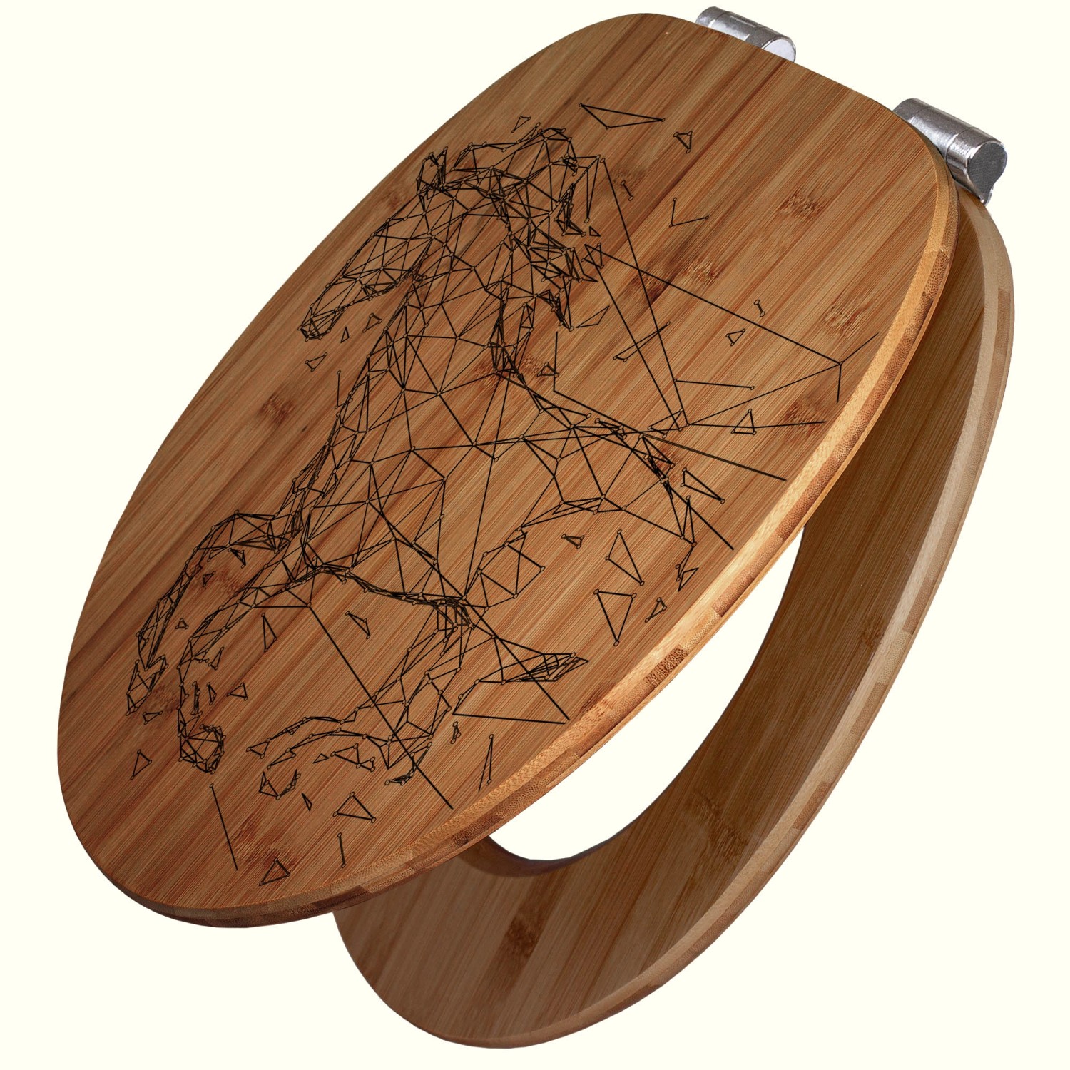 Banjado WC Sitz Bambus Holz Mit Gravur Toilettendeckel Mit Absenkautomatik günstig online kaufen