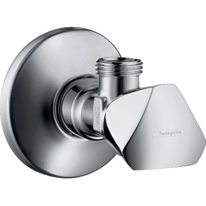 Hansgrohe Eckventil mit G 3/8 Abgang in Chrom für Bad und Küche.