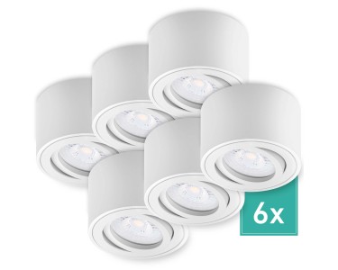Oktaplex Dijon Kit 6 Spot á Encastrer LED Module 4,8W 3000K Blanc Chaud 380lm Luminaire De Plafond Noir 68 75mm Orientable 230v 96722608