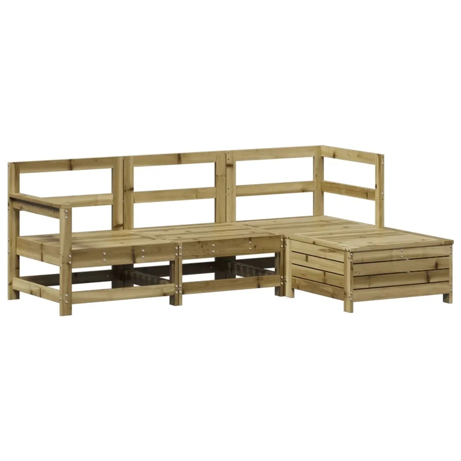 vidaXL 4-Tlg Garten-Sofagarnitur Kiefernholz Imprägniert 3250779 günstig online kaufen