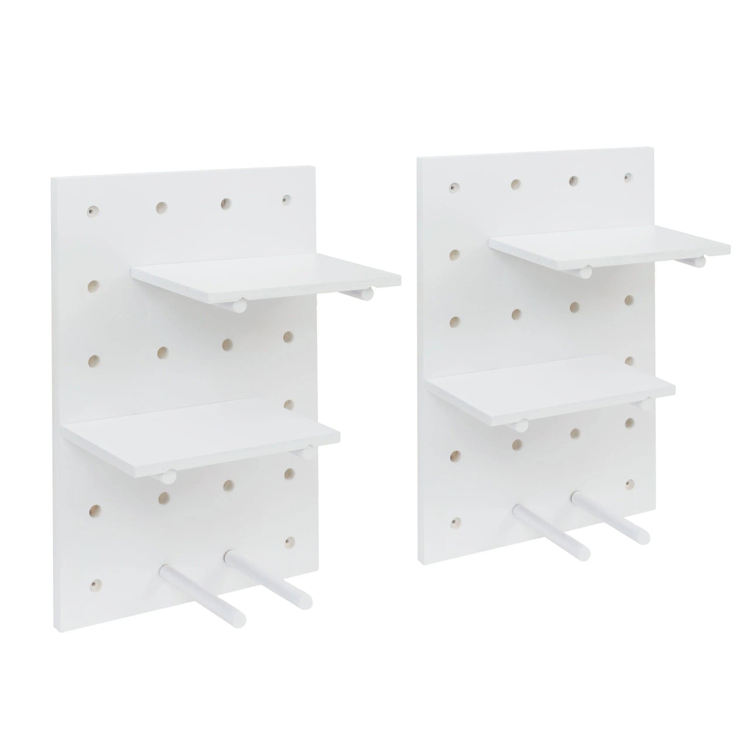 MCW 2er-Set Wandpaneel P24 4 Ebenen Aufhängung 60x40cm Weiß
