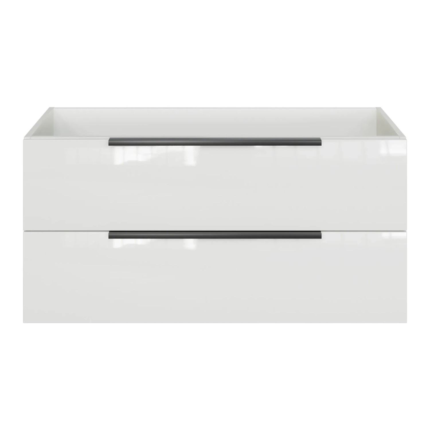 Pelipal Waschbeckenunterschrank Quantum 07, 100 cm, Schneeweiß Glanz mit 2 Auszügen.