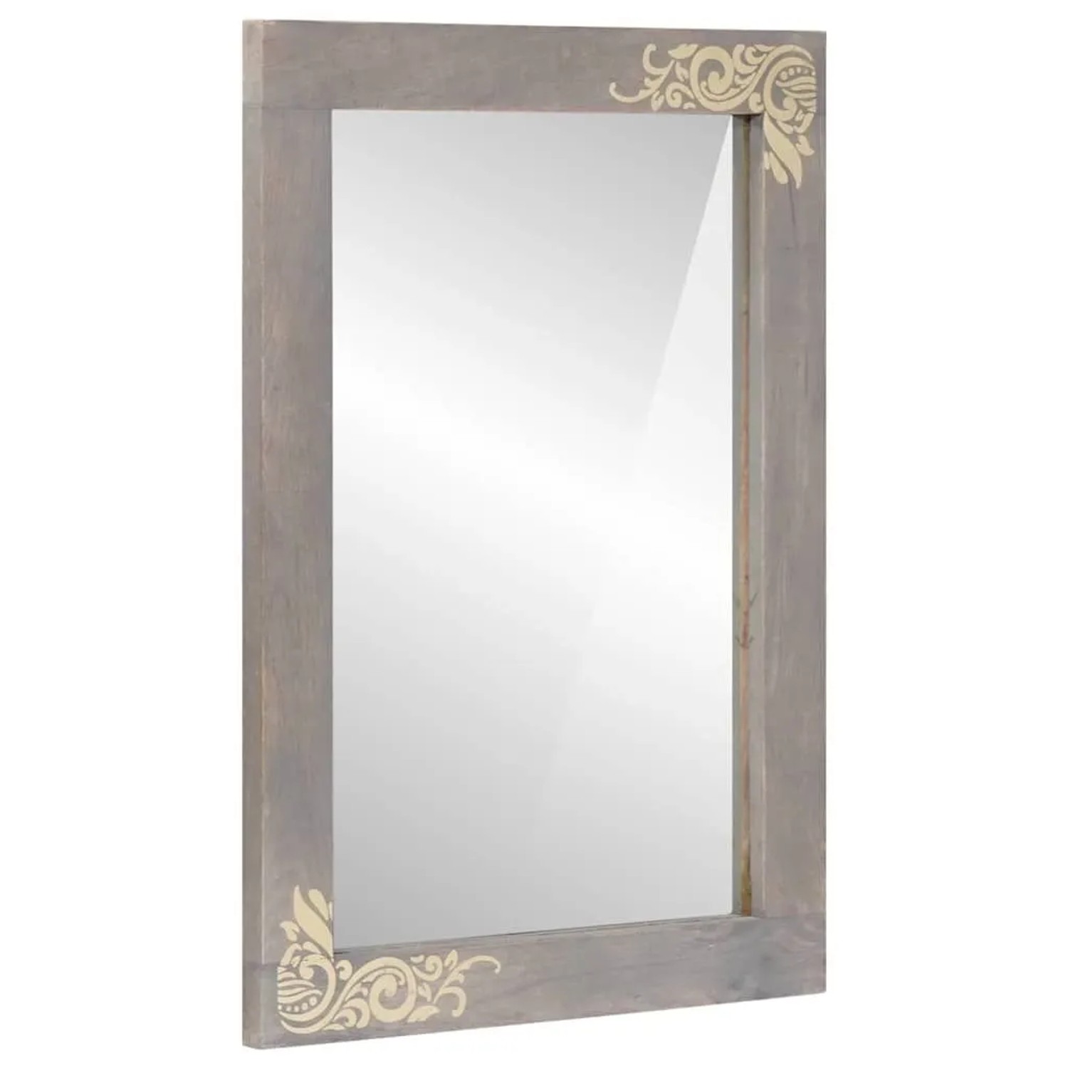 vidaXL Badezimmer Spiegel mit Spiegel Grau 70 x 50 x 2,5 cm 4018803