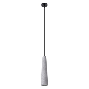Sollux Electra Pendelleuchte aus Beton, grauer Kegel mit schwarzem Kabel für Lampen & Leuchten.