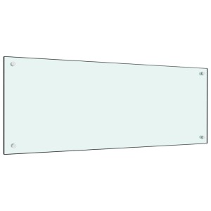 DELUKE Küchenrückwand Glas 100x40cm Weiß Wandverklediung Küche Wandschutz Spritzschutz Herdspritzschutz Glasplatte