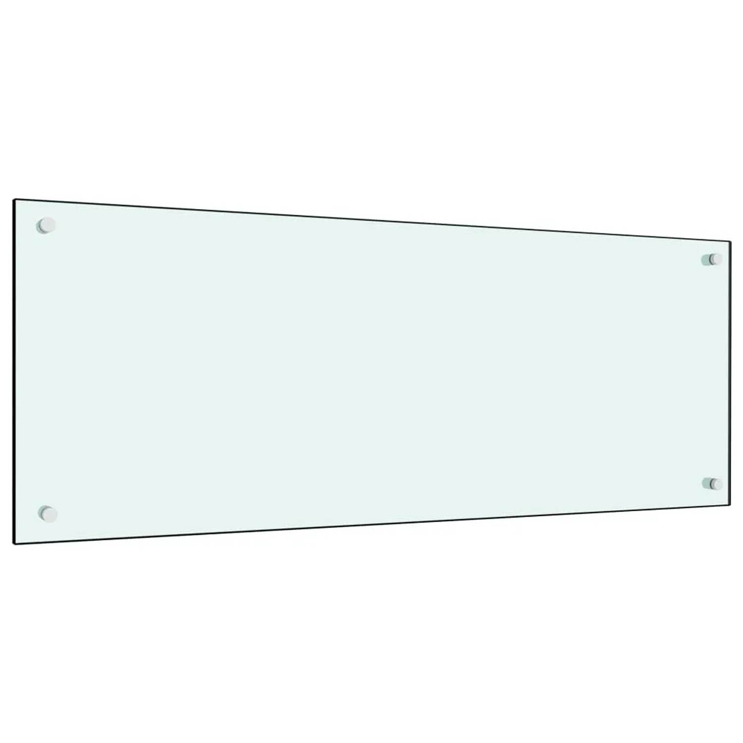 DELUKE Küchenrückwand Glas 100x40cm Weiß Wandverklediung Küche Wandschutz Spritzschutz Herdspritzschutz Glasplatte