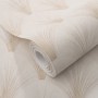 Erismann Vliestapete Elle Decoration 4 Avantgarde Creme mit Art Deco Fächer-Design.