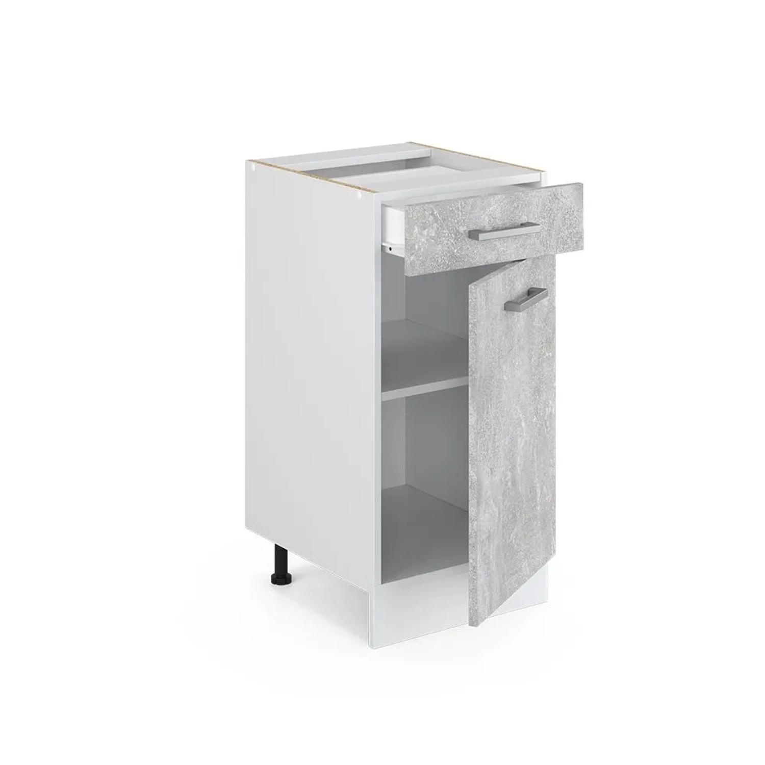 Vicco Küchenunterschrank R-Line 40 cm Beton ohne Arbeitsplatte kaufen bei OBI