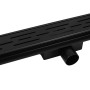 VerosanPro Nakia Duschrinne 90cm, Komplettset mit schwarzem Designrost.
