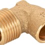 Löt-Winkel aus Rotguss, 15 mm x 21 mm (R 1/2), für Kupferrohrsysteme.