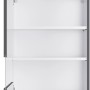Optifit Hängeschrank Ingvar420, 50cm, Anthrazit matt, mit Glastür und zwei Einlegeböden.
