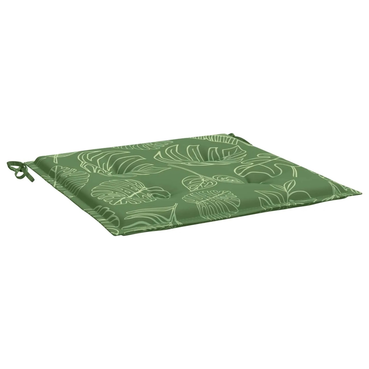 vidaXL Stuhlkissen 4 Stk Grün und Weiß 50 x 50 x 4 cm Oxford-Stoff 361090